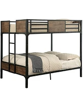 Furniture of America Remiro Metal Full Over Full Bunk Bed