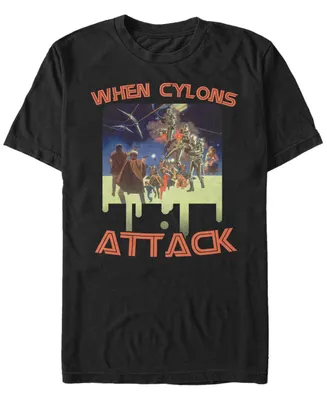 Fifth Sun Battlestar Galactica Men's When Cylons Attack Short Sleeve T-Shirt