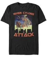 Fifth Sun Battlestar Galactica Men's When Cylons Attack Short Sleeve T-Shirt