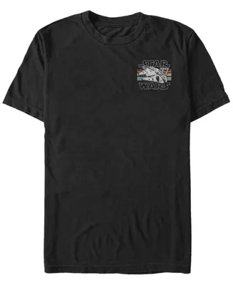 Fifth Sun Star Wars Men's Millennium Falcon Pocket Logo Short Sleeve T-Shirt