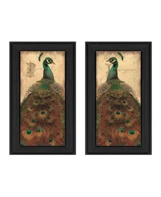Trendy Decor 4u Peacock Collection By John Jones Printed Wall Art Ready To Hang Collection