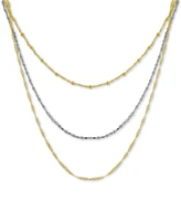 And Now This Silver Plated Multi-Chain 18" Layered Statement Necklace