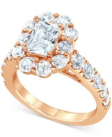 Certified Diamond Emerald Halo Bridal Set (4 ct. t.w.) 18k White, Yellow or Rose Gold