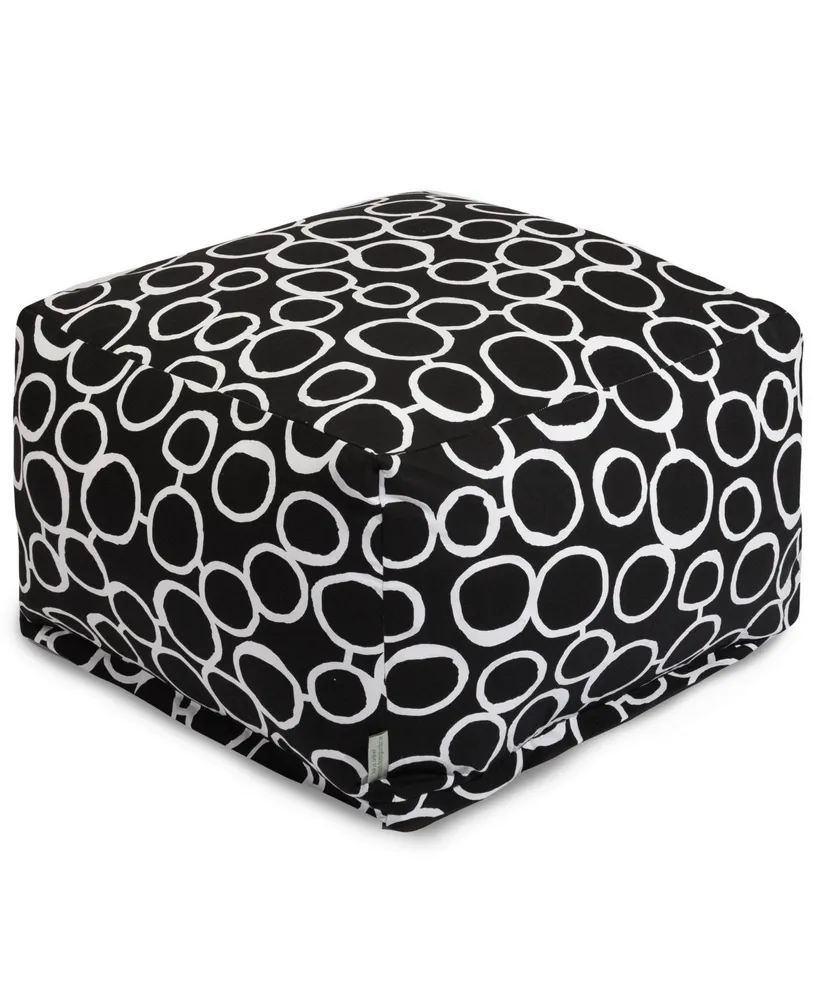 Majestic Home Goods Fusion Ottoman Square Pouf 27" x 17"