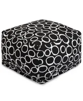 Majestic Home Goods Fusion Ottoman Square Pouf 27" x 17"