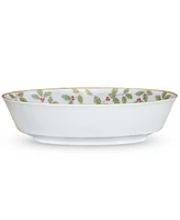 Noritake Holly & Berry Gold Oval Vegetable Bowl