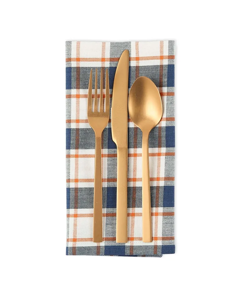 Design Imports Autumn Farmhouse Plaid Napkin, Set of 6