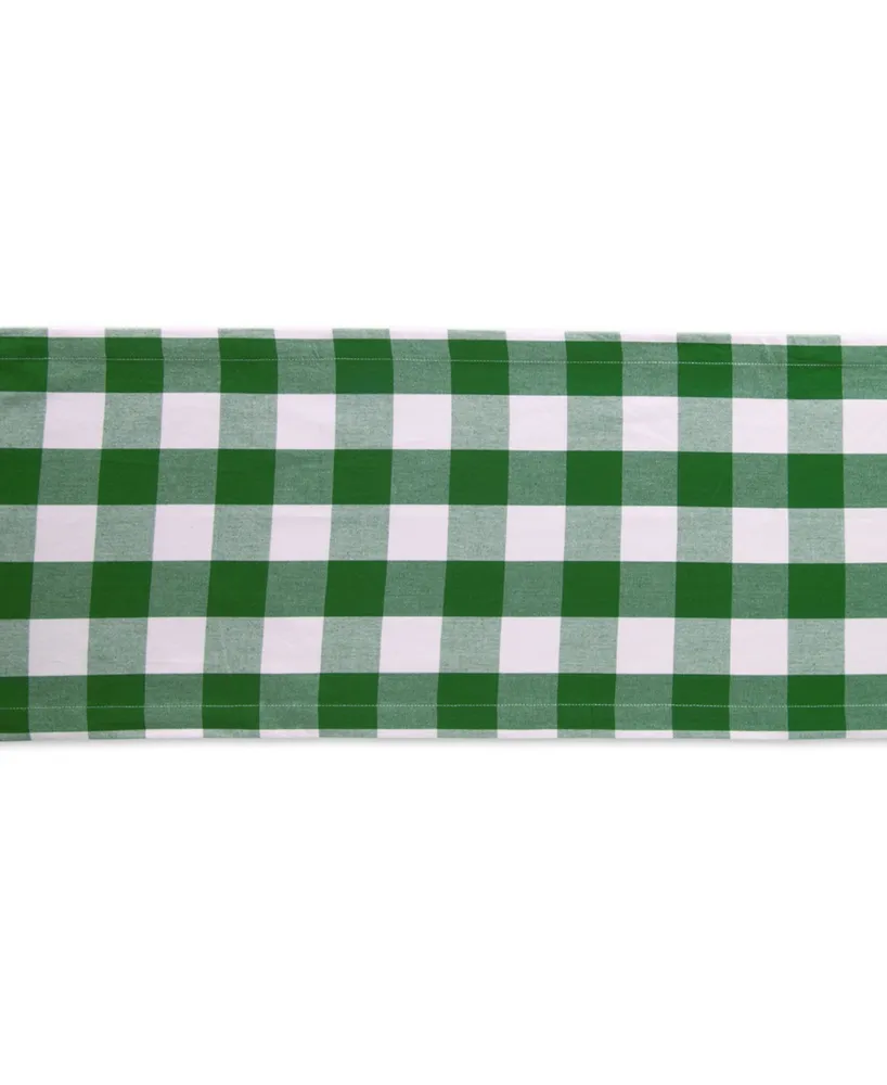 Design Imports Shamrock Buffalo Check Table Runner