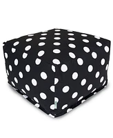 Majestic Home Goods Large Polka Dot Ottoman Square Pouf 27" x 17"