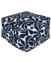 Majestic Home Goods Plantation Ottoman Square Pouf 27" x 17"