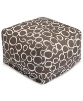 Majestic Home Goods Fusion Ottoman Square Pouf 27" x 17"