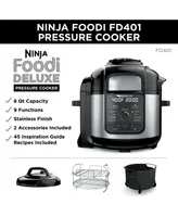 Ninja Foodi FD401 8 Qt. 12-in-1 Deluxe Xl Pressure Cooker & Air Fryer in Stainless Steel