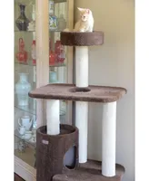 Armarkat 3-Level Carpeted Real Wood Cat Tree Condo