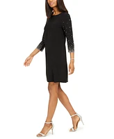 Msk Embellished-Sleeve Sheath Dress