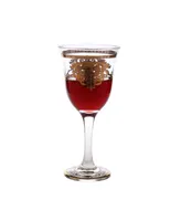 Classic Touch Water Glass with 14K Gold Design, Set of 6