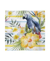 Ambesonne Parrot Set of 4 Napkins, 12" x 12"