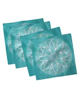 Ambesonne Oriental Theme Set of 4 Napkins, 12" x 12"