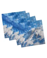 Ambesonne Mountain Set of 4 Napkins, 12" x 12"