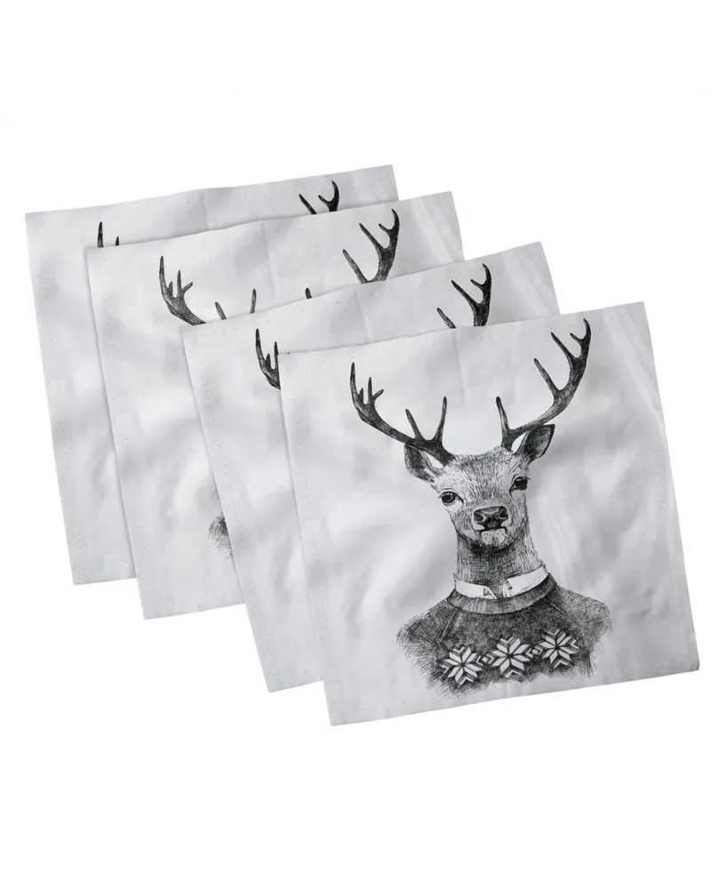 Ambesonne Indie Set of 4 Napkins, 12" x 12"