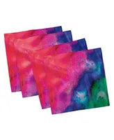 Ambesonne Tie Dye Set of 4 Napkins, 12" x 12"