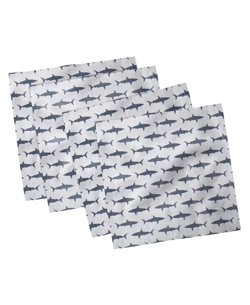 Ambesonne Sea Animals Set of 4 Napkins, 18" x 18"