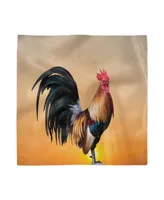 Ambesonne Rooster Set of 4 Napkins, 18" x 18"