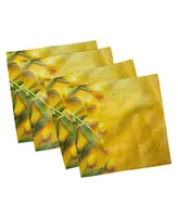 Ambesonne Tulips Set of 4 Napkins, 18" x 18"