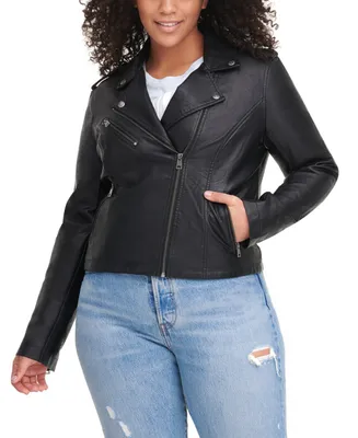 Levi's Plus Trendy Faux Leather Moto Jacket