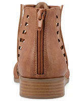 Journee Collection Women's Delilah Gladiator Sliver Wedge Sandals