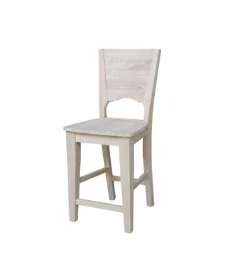 International Concepts Canyon Collection Solid Back Counter Height Stool