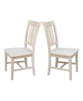 International Concepts San Remo Slat Back Chairs, Set of 2