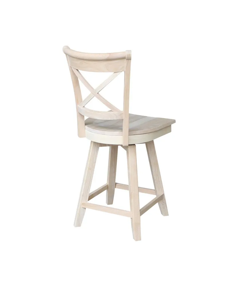 International Concepts Charlotte Counter Height Stool with Swivel and Auto Return