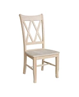 International Concepts Double X-Back Chairs, Set of 2