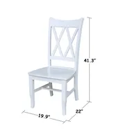 International Concepts Double X Back Chair