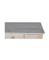 International Concepts Rectangular Hall Table with Drawer