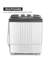 Costway Portable Mini Compact Twin Tub 20Lbs Total Washing Machine Washer