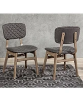 Hillsdale Alden Bay Modern Diamond Stitch Upholstered Dining Chair, Set of 2