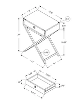 Monarch Specialties Table - 24" H Cement Nickel