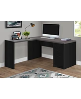 Monarch Specialties Computer Desk -Top Corner with Tempered Glass