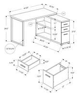 Monarch Specialties Computer Desk -Top Left-Right Facing Corner