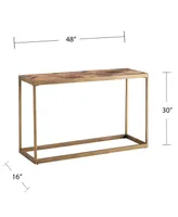 Southern Enterprises Courtland Wood Patchwork Console Table