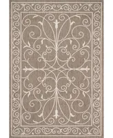 nuLoom Dawn Kathleen Krem 5'3" x 7'6" Outdoor Area Rug