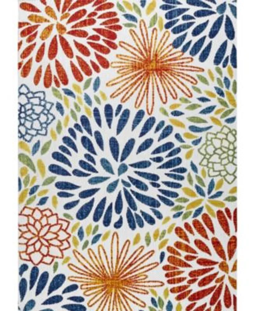 Nuloom Claudia Transitional Floret Multi Outdoor Area Rug