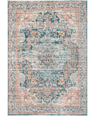 nuLoom Delicate Chanda Persian Vintage-Inspired Blue 5'3" x 7'3" Area Rug