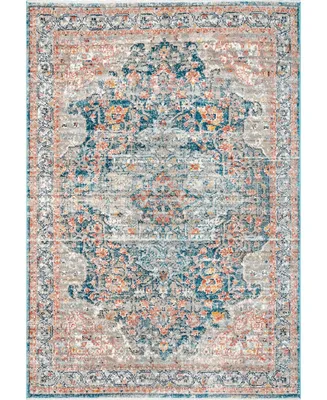 nuLoom Delicate Chanda Persian Vintage-Inspired Blue 8' x 10' Area Rug