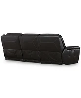 Lenardo 3-Pc. Leather Sofa with 3 Power Motion Recliners