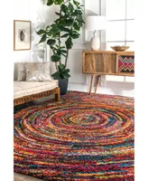 nuLoom Expo LuxArdelle Swirl Multi 3'3" x 5' Area Rug