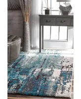 nuLoom Carnival Abstract Haydee Blue 3' x 5' Area Rug