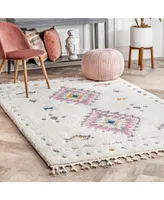 nuLoom Loft Transitional Shag Isadora White 7'10" x 10' Area Rug