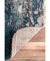 nuLoom Carnival Abstract Haydee Blue 5' x 8' Area Rug